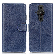 Handytasche Stand Schutzhülle Flip Leder Hülle A04D für Sony Xperia PRO-I Blau