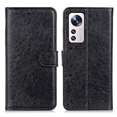 Handytasche Stand Schutzhülle Flip Leder Hülle A04D für Xiaomi Mi 12 Lite 5G Schwarz