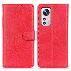 Handytasche Stand Schutzhülle Flip Leder Hülle A04D für Xiaomi Mi 12S 5G Rot