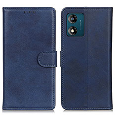 Handytasche Stand Schutzhülle Flip Leder Hülle A05D für Motorola Moto E13 Blau