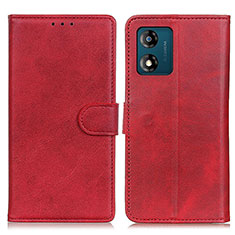 Handytasche Stand Schutzhülle Flip Leder Hülle A05D für Motorola Moto E13 Rot