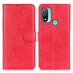 Handytasche Stand Schutzhülle Flip Leder Hülle A05D für Motorola Moto E20 Rot