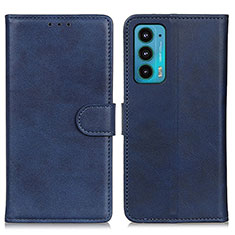 Handytasche Stand Schutzhülle Flip Leder Hülle A05D für Motorola Moto Edge 20 5G Blau