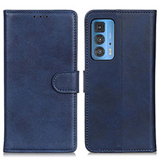 Handytasche Stand Schutzhülle Flip Leder Hülle A05D für Motorola Moto Edge 20 Pro 5G Blau