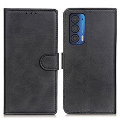 Handytasche Stand Schutzhülle Flip Leder Hülle A05D für Motorola Moto Edge (2021) 5G Schwarz