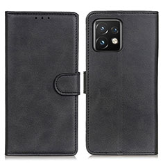 Handytasche Stand Schutzhülle Flip Leder Hülle A05D für Motorola Moto Edge 40 Pro 5G Schwarz