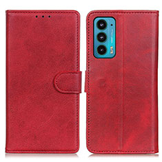 Handytasche Stand Schutzhülle Flip Leder Hülle A05D für Motorola Moto Edge Lite 5G Rot