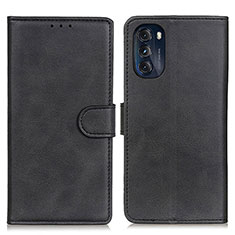 Handytasche Stand Schutzhülle Flip Leder Hülle A05D für Motorola Moto G 5G (2022) Schwarz