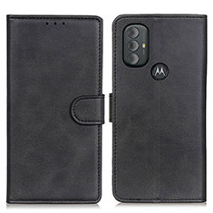 Handytasche Stand Schutzhülle Flip Leder Hülle A05D für Motorola Moto G Play (2023) Schwarz