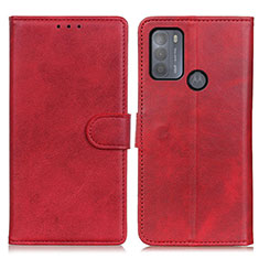 Handytasche Stand Schutzhülle Flip Leder Hülle A05D für Motorola Moto G50 Rot