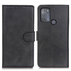 Handytasche Stand Schutzhülle Flip Leder Hülle A05D für Motorola Moto G50 Schwarz