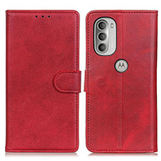 Handytasche Stand Schutzhülle Flip Leder Hülle A05D für Motorola Moto G51 5G Rot