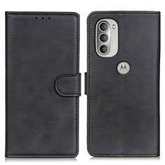 Handytasche Stand Schutzhülle Flip Leder Hülle A05D für Motorola Moto G51 5G Schwarz