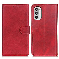 Handytasche Stand Schutzhülle Flip Leder Hülle A05D für Motorola MOTO G52 Rot