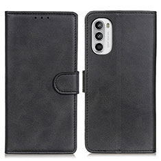 Handytasche Stand Schutzhülle Flip Leder Hülle A05D für Motorola MOTO G52 Schwarz