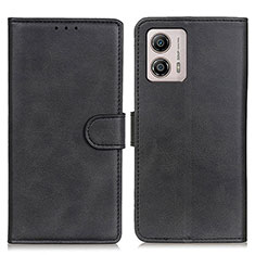 Handytasche Stand Schutzhülle Flip Leder Hülle A05D für Motorola Moto G53j 5G Schwarz