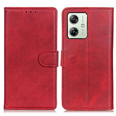 Handytasche Stand Schutzhülle Flip Leder Hülle A05D für Motorola Moto G54 5G Rot