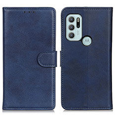 Handytasche Stand Schutzhülle Flip Leder Hülle A05D für Motorola Moto G60s Blau