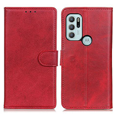 Handytasche Stand Schutzhülle Flip Leder Hülle A05D für Motorola Moto G60s Rot