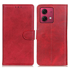 Handytasche Stand Schutzhülle Flip Leder Hülle A05D für Motorola Moto G84 5G Rot