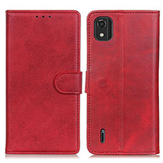 Handytasche Stand Schutzhülle Flip Leder Hülle A05D für Nokia C2 2nd Edition Rot