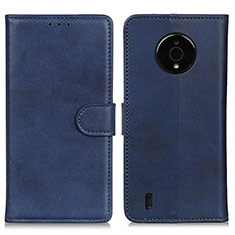 Handytasche Stand Schutzhülle Flip Leder Hülle A05D für Nokia C200 Blau