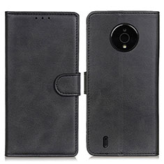 Handytasche Stand Schutzhülle Flip Leder Hülle A05D für Nokia C200 Schwarz