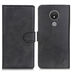 Handytasche Stand Schutzhülle Flip Leder Hülle A05D für Nokia C21 Schwarz