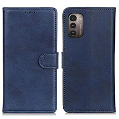 Handytasche Stand Schutzhülle Flip Leder Hülle A05D für Nokia G11 Blau