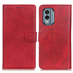 Handytasche Stand Schutzhülle Flip Leder Hülle A05D für Nokia X30 5G Rot