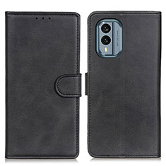 Handytasche Stand Schutzhülle Flip Leder Hülle A05D für Nokia X30 5G Schwarz