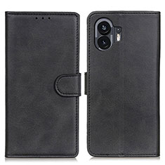 Handytasche Stand Schutzhülle Flip Leder Hülle A05D für Nothing Phone 2 Schwarz