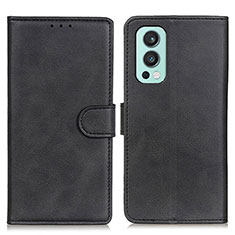 Handytasche Stand Schutzhülle Flip Leder Hülle A05D für OnePlus Nord 2 5G Schwarz