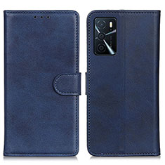 Handytasche Stand Schutzhülle Flip Leder Hülle A05D für Oppo A16 Blau