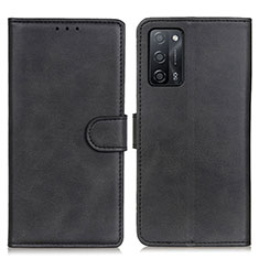 Handytasche Stand Schutzhülle Flip Leder Hülle A05D für Oppo A53s 5G Schwarz