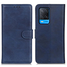 Handytasche Stand Schutzhülle Flip Leder Hülle A05D für Oppo A54 4G Blau