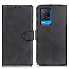 Handytasche Stand Schutzhülle Flip Leder Hülle A05D für Oppo A54 4G Schwarz