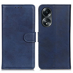 Handytasche Stand Schutzhülle Flip Leder Hülle A05D für Oppo A58 5G Blau