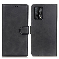 Handytasche Stand Schutzhülle Flip Leder Hülle A05D für Oppo F19s Schwarz