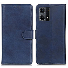 Handytasche Stand Schutzhülle Flip Leder Hülle A05D für Oppo F21 Pro 4G Blau