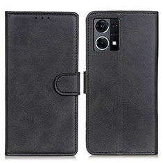 Handytasche Stand Schutzhülle Flip Leder Hülle A05D für Oppo F21 Pro 4G Schwarz