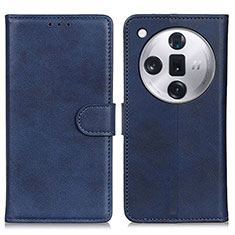 Handytasche Stand Schutzhülle Flip Leder Hülle A05D für Oppo Find X7 5G Blau