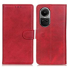 Handytasche Stand Schutzhülle Flip Leder Hülle A05D für Oppo Reno10 5G Rot