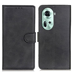 Handytasche Stand Schutzhülle Flip Leder Hülle A05D für Oppo Reno11 5G Schwarz