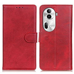 Handytasche Stand Schutzhülle Flip Leder Hülle A05D für Oppo Reno11 Pro 5G Rot