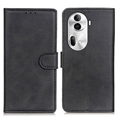 Handytasche Stand Schutzhülle Flip Leder Hülle A05D für Oppo Reno11 Pro 5G Schwarz