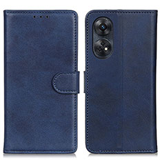 Handytasche Stand Schutzhülle Flip Leder Hülle A05D für Oppo Reno8 T 4G Blau