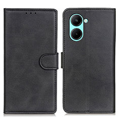 Handytasche Stand Schutzhülle Flip Leder Hülle A05D für Realme C33 (2023) Schwarz