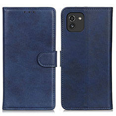 Handytasche Stand Schutzhülle Flip Leder Hülle A05D für Samsung Galaxy A03 Blau