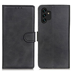 Handytasche Stand Schutzhülle Flip Leder Hülle A05D für Samsung Galaxy A13 4G Schwarz